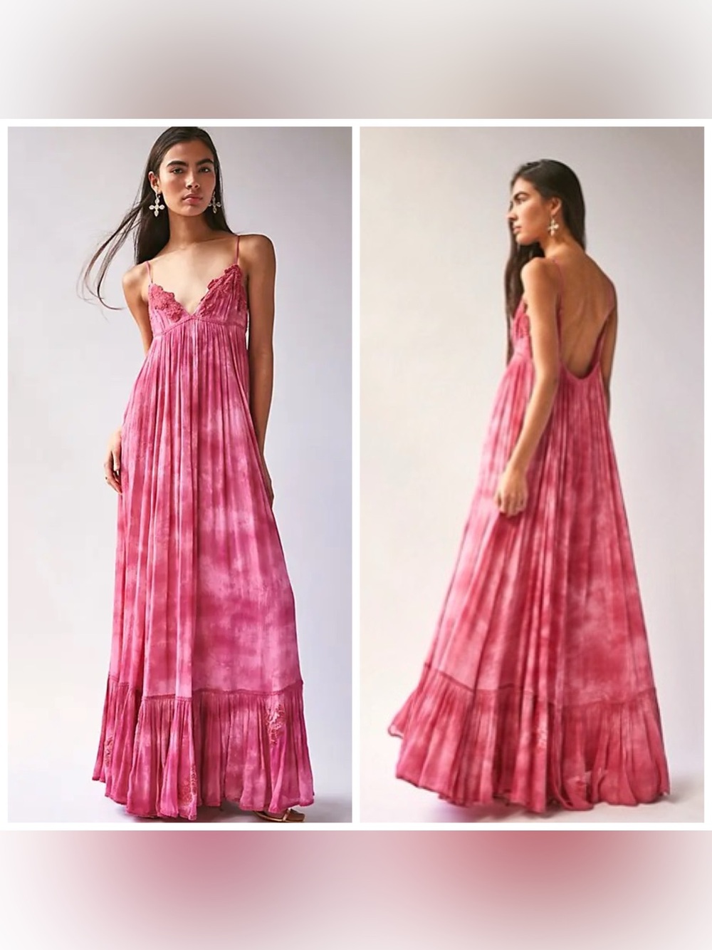 Free People Forever Fuschia Maxi Dress Pink‎ Medium